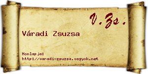 Váradi Zsuzsa névjegykártya